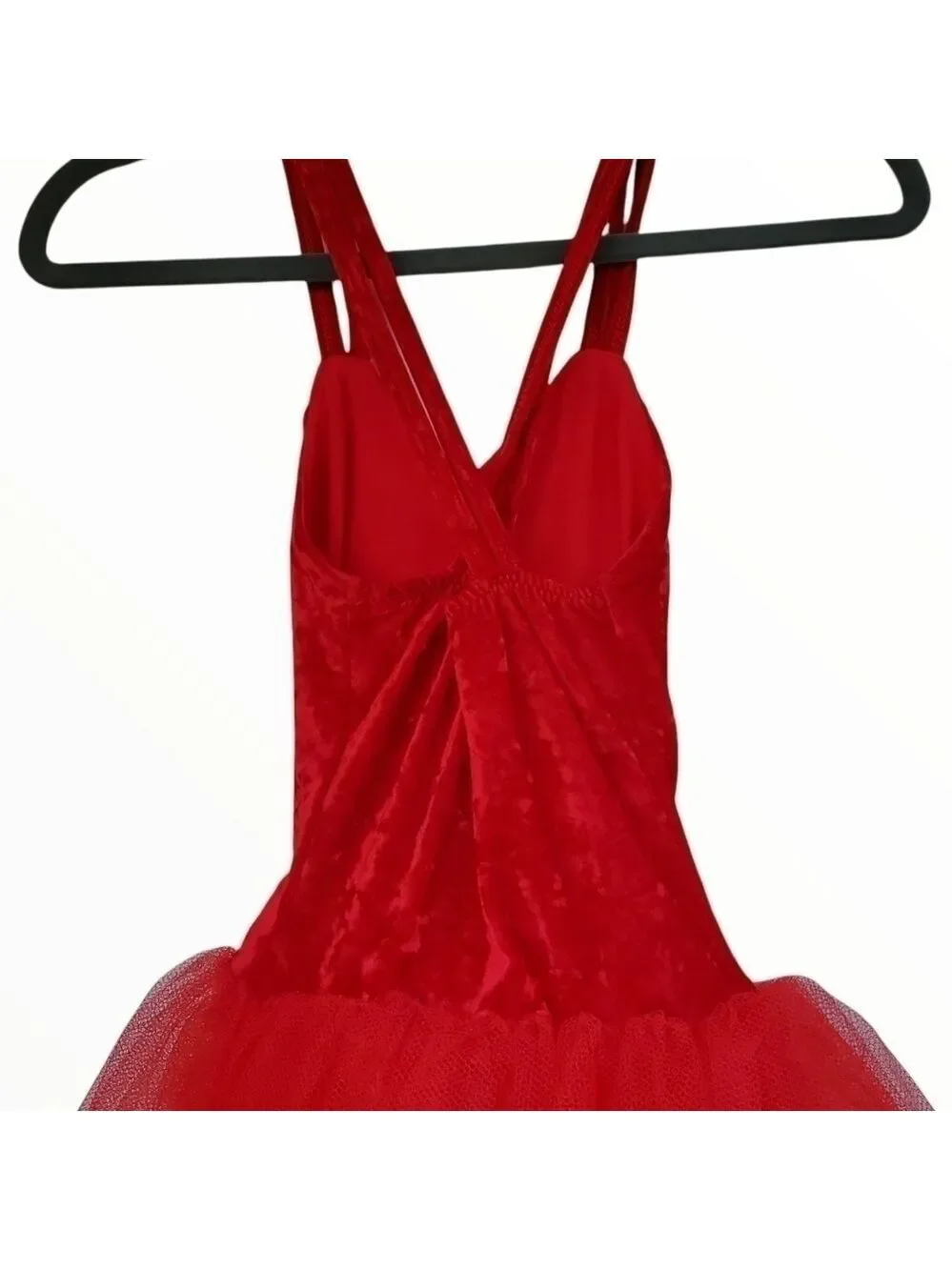Curtain Call Costumes sz CSM Red velvet Rhinestone Valentines Christmas